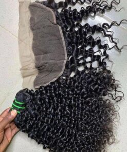 14" Single Drawn Pixie Curls and Frontal 220g