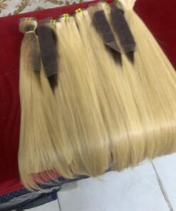 22" Bone Straight (blonde) 2x6 closure