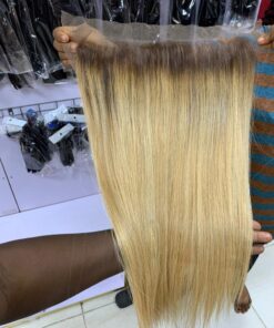 20" Bone Straight Frontal (dark root)