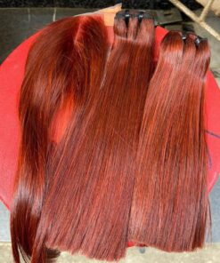 12" SDD Bone straight ( burgundy) 2x6 closure