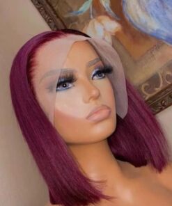 10" DD Full frontal Wig (burgundy)