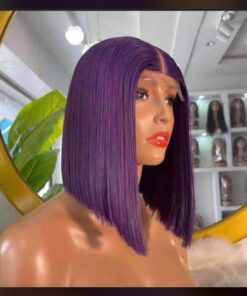 10" Gucci Bone Straight wig (purple)120g 2x6 closure
