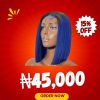 10″ Gucci Bone Straight (blue) 2×6 closure