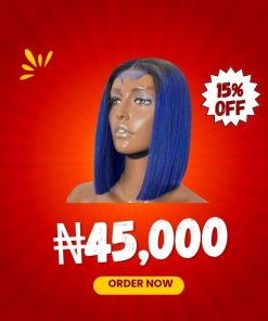 10″ Gucci Bone Straight (blue) 2×6 closure