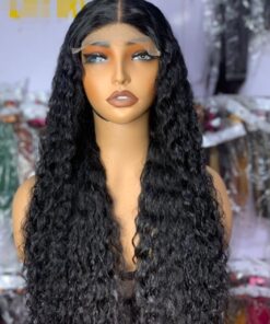 Human Hair Blend Deep Wave wig 30" 5x5 Closure