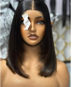 12" Layered Bone Straight Wig